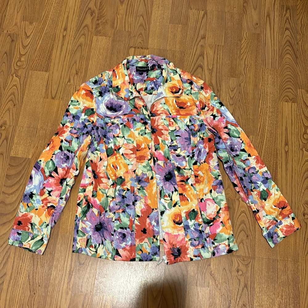 Vintage Floral Colorful Lightweight Jacket